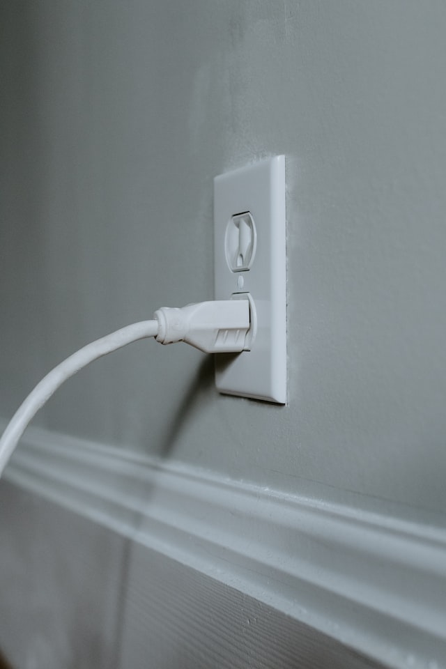 wire plugged into a wire socket